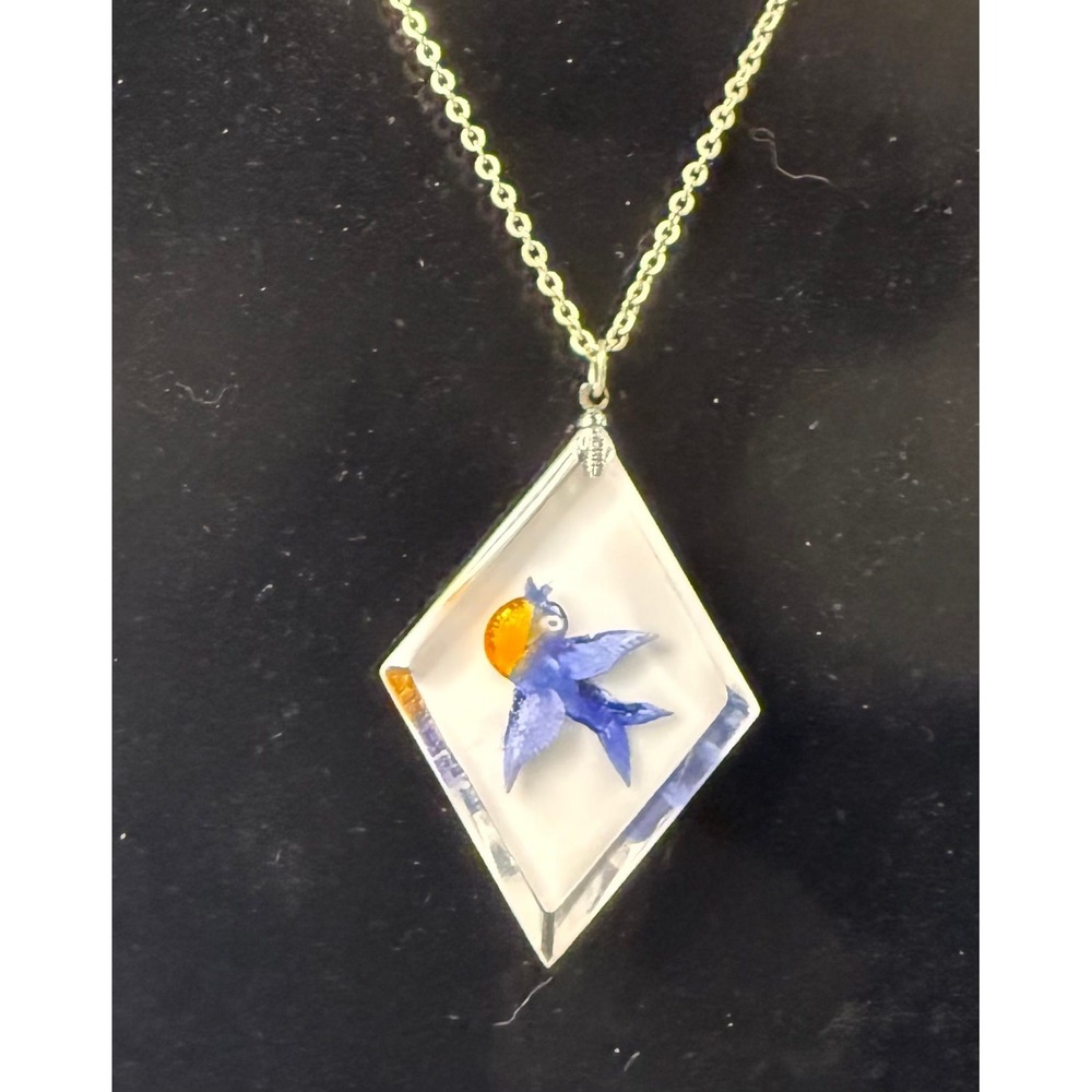 Vintage Plastic Bird Necklace